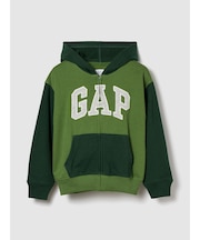リラックスフィット GAPロゴ カラーブロック ジップアップパーカー (キッズ)