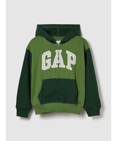 リラックスフィット GAPロゴ カラーブロック ジップアップパーカー (キッズ)