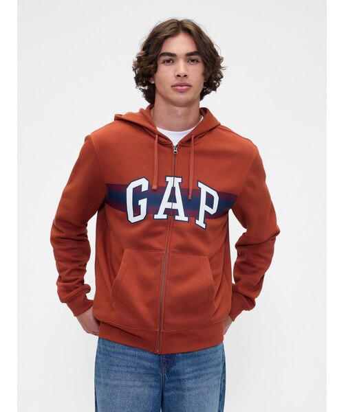 リラックス GAPロゴ ジップアップパーカー｜ギャップの通販｜&mall