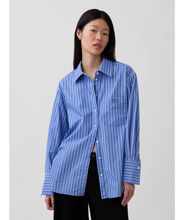 オーガニック コットンポプリン ビッグシャツ