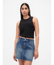 CashSoft カシミヤタッチ ライトウェイト クロップド タンクトップ