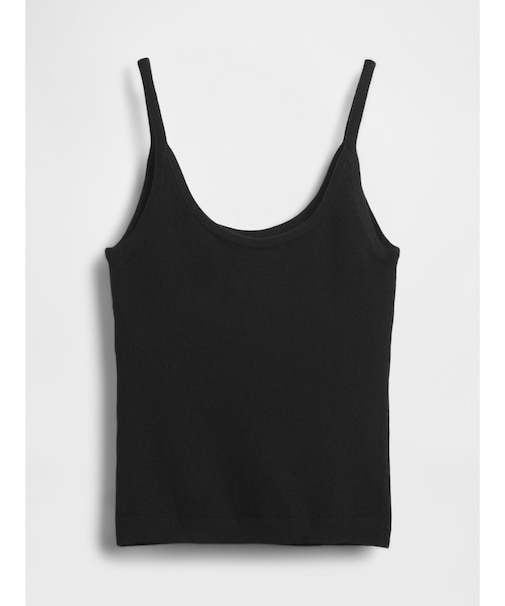 CashSoft カシミヤタッチ ストレッチ クロップド タンクトップ