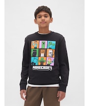 GapKids | マインクラフト グラフィック スウェットシャツ