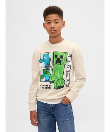 GapKids | マインクラフト グラフィック スウェットシャツ