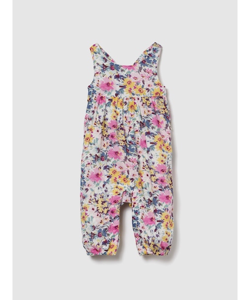 バックラッフルフリル フローラル ボディシャツ (ベビー)