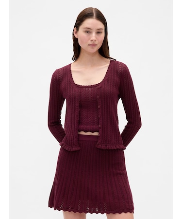 コットン100% ポインテールカーディガン