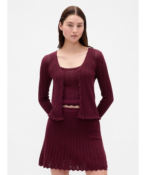 コットン100% ポインテールカーディガン