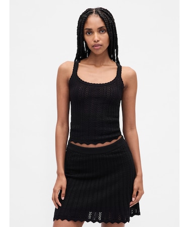 コットン100% ポインテールタンクトップ