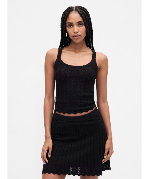 コットン100% ポインテールタンクトップ