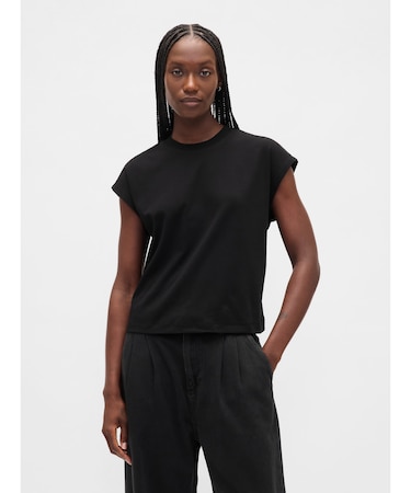 リラックスフィット クロップドTシャツ