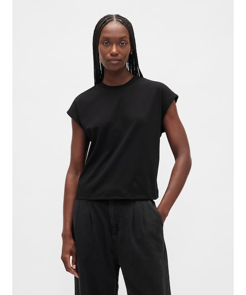 リラックスフィット クロップドTシャツ