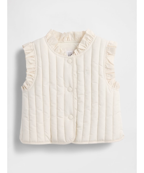 MARNI フード付きホワイトキルティングベスト　キッズ14大人M フードダウンベスト | Narcissus WEB STORE