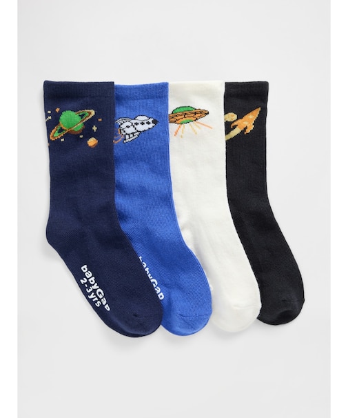 スペース クルーソックス 4足セット (幼児・ベビー)