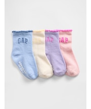 GAPロゴ クオータークルーソックス 4足セット (幼児・ベビー)