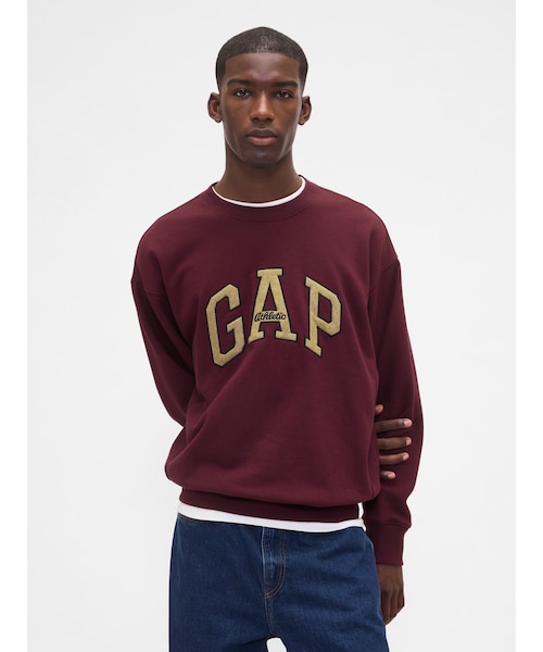 ボア オーバーサイズ ハーフジップ GAPロゴプルオーバー｜ギャップの