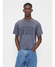 ヘビーウェイト デニム GAPロゴ クロップドTシャツ