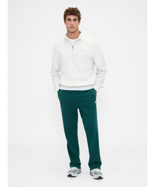 Gap × Malbon ヘビーウェイト ロゴ 1/4ジップアップ トレーナー