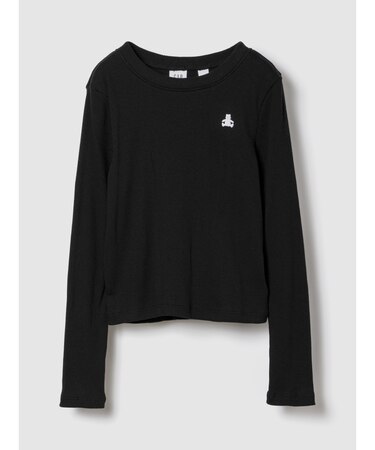リブ クルーネック Tシャツ (キッズ)