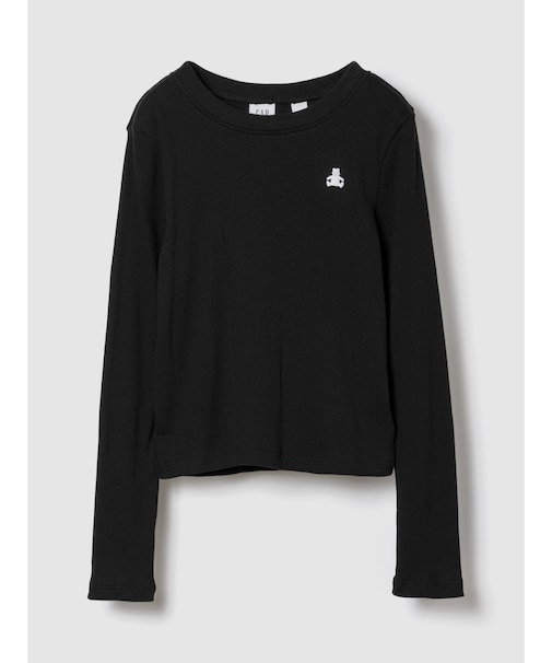 リブ クルーネック Tシャツ (キッズ)