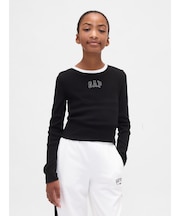 GAPロゴ クロップド リンガーTシャツ (キッズ)