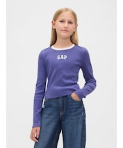 GAPロゴ クロップド リンガーTシャツ (キッズ)
