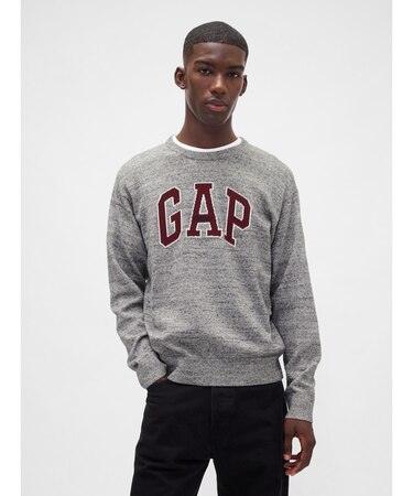 リラックスフィット GAPロゴ インターシャセーター