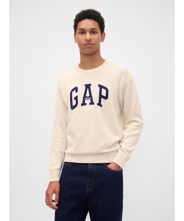 リラックスフィット GAPロゴ インターシャセーター