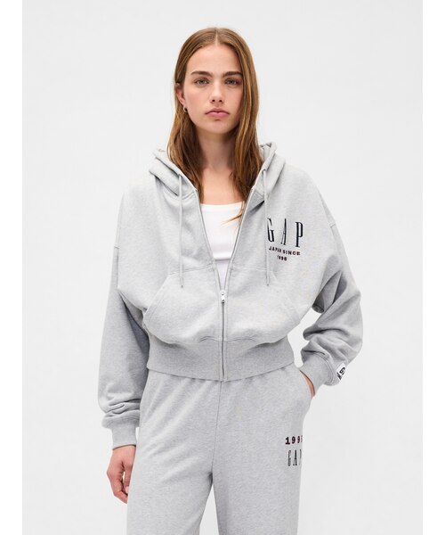 30thアニバーサリーヘビーウェイトフレンチテリーGAPロゴジップアップパーカー Gap公式オンラインストア | 30th アニバーサリー ヘビーウェイト