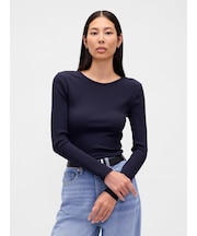 モダンリブ クロップドtシャツ