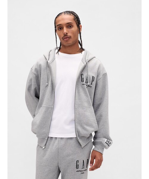 30thアニバーサリーヘビーウェイトフレンチテリーGAPロゴジップアップパーカー 30th アニバーサリー ヘビーウェイト フレンチテリー GAPロゴ