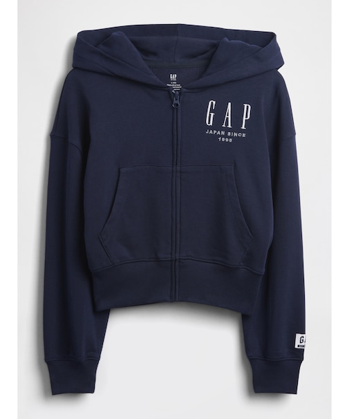 30th アニバーサリー フレンチテリー GAPロゴ ジップアップパーカー (キッズ)