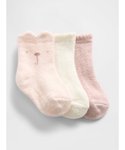 CashSoft カシミヤタッチ クルーソックス 3足セット (ベビー)