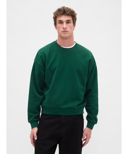 Gap × Malbon ヘビーウェイト ロゴ 1/4ジップアップ トレーナー