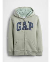 Gapロゴ 裏ボア ジップアップパーカー (キッズ)