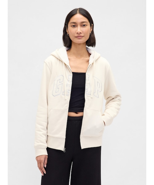 リラックスフィット Gapロゴ 裏ボア ジップアップパーカー｜ギャップの