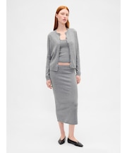 Cashsoftカシミヤタッチ ストレッチミディスカート