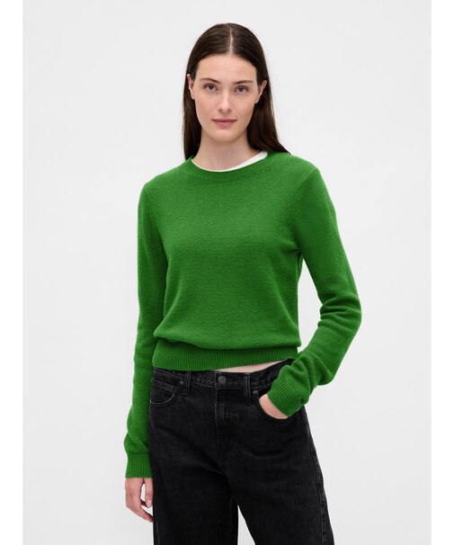 CashSoft カシミヤタッチ クルーネックセーター