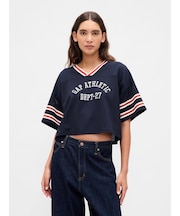 オーガニックコットン クロップド ジャージーTシャツ