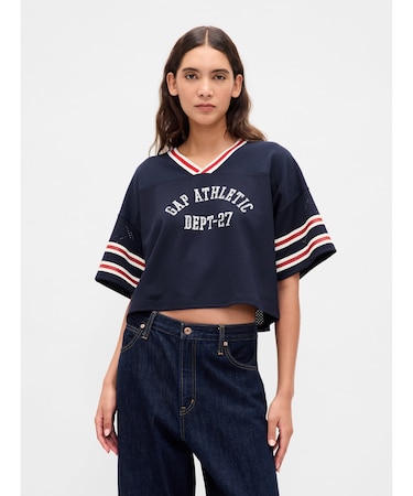 オーガニックコットン クロップド ジャージーTシャツ