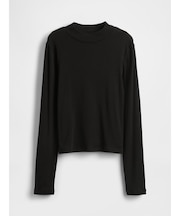 リブ モックネック Tシャツ (キッズ)