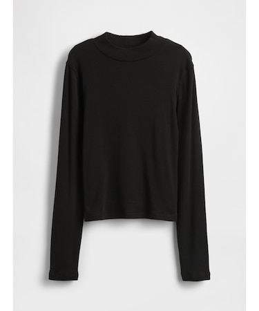リブ モックネック Tシャツ (キッズ)
