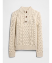 ケーブルニット モックネックセーター (キッズ)