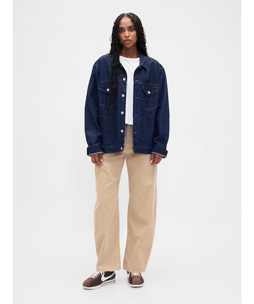 ハイライズ コーデュロイ バレルパンツ