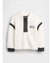 babyGap リサイクル GAPロゴ 1/4 ジップアップ スウェットシャツ