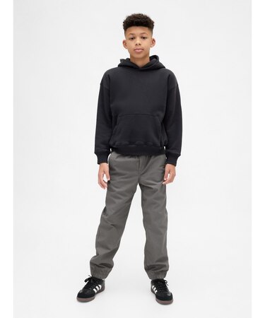 裏地付き ポプリンリラックスフィット ジョガーパンツ (キッズ)