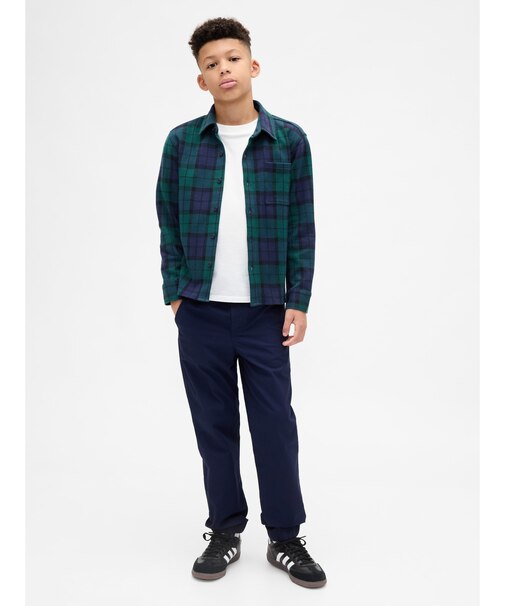 裏地付き ポプリンリラックスフィット ジョガーパンツ (キッズ)