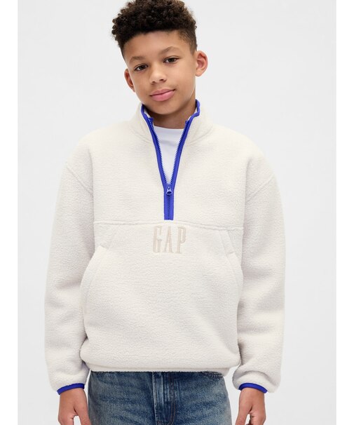 ボア Gapロゴ ハーフジップ プルオーバー (キッズ)