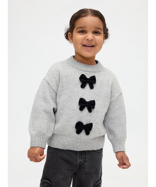 CashSoft カシミヤタッチ リボンセーター (幼児・ベビー)