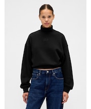 NAPロゴ モックネック クロップド スウェットシャツ