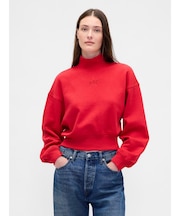 NAPロゴ モックネック クロップド スウェットシャツ